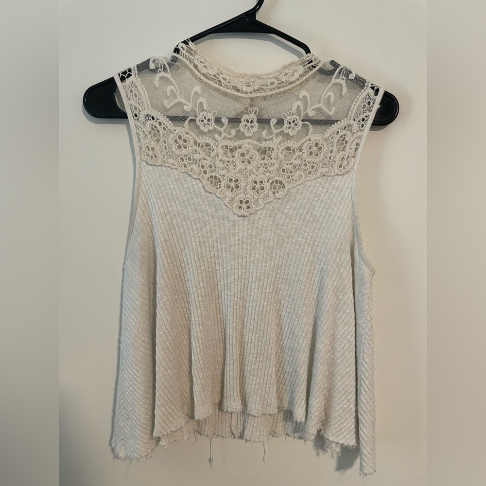 White crop top blouse - Free People - XS